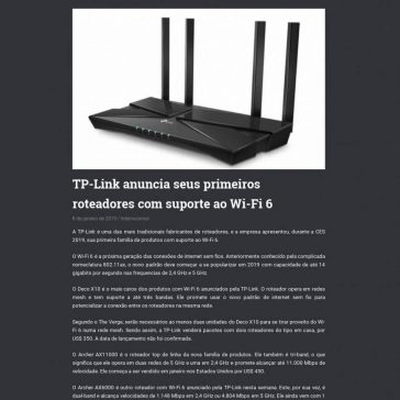 TP-Link anuncia seus primeiros roteadores com suporte ao Wi-Fi 6- Só Notícias Boas