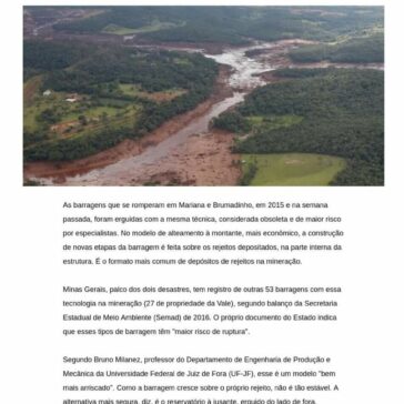 Barragens que ruíram em Brumadinho e Mariana tinham modelo ultrapassado- O Liberal