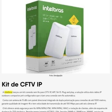 Kit de CFTV IP- Infra News Telecom