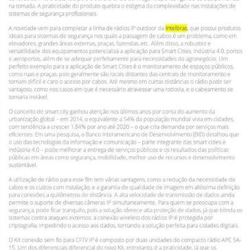 Intelbras lança Kit conexão sem fio para CFTV IP ideal para Smart Cities- Revista Segurança Eletrônica