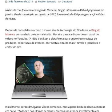 Blog do Moreira estreia canal no Youtube- Blog do Robson Sampaio