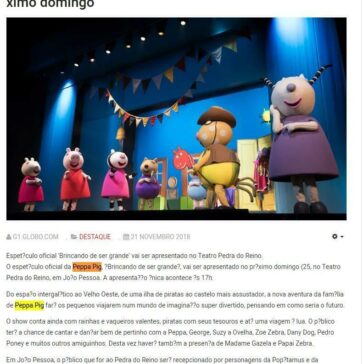 Peppa Pig faz show in?dito em Jo?o Pessoa no pr?ximo domingo- Centralizada Tocantins