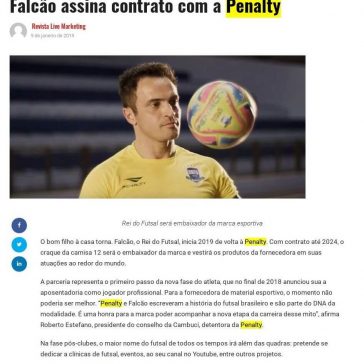 Falcão assina contrato com a Penalty -Revista Live Marketing