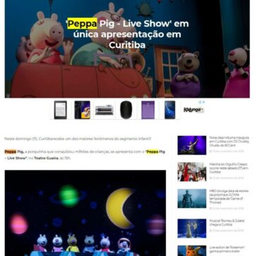 ‘Peppa Pig – Live Show’ em única apresentação em Curitiba- XV Curitiba