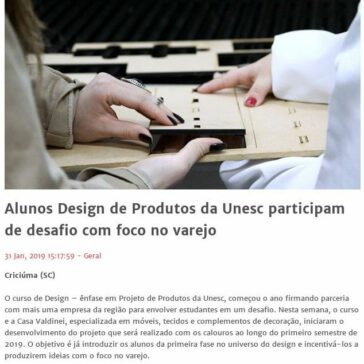 Alunos Design de Produtos da Unesc participam de desafio com foco no varejo- JI News