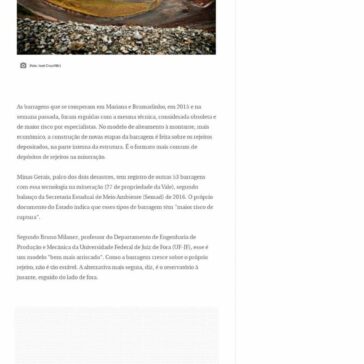 Barragens que ruíram em Brumadinho e Mariana tinham modelo ultrapassado- Correio Braziliense (Online)