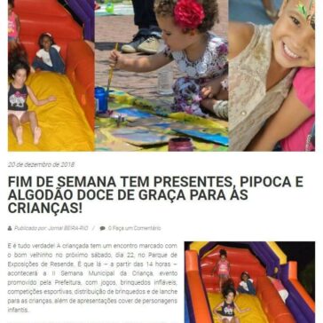 Fim de semana tem presentes, pipoca e algodão doce de graça para as crianças! – Jornal Beira-Rio