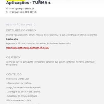 Intelbras – Energia Solar – Conceitos e Aplicações -Sympla