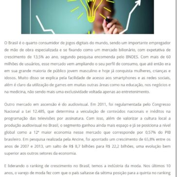 A Economia Criativa e as oportunidades de mercado