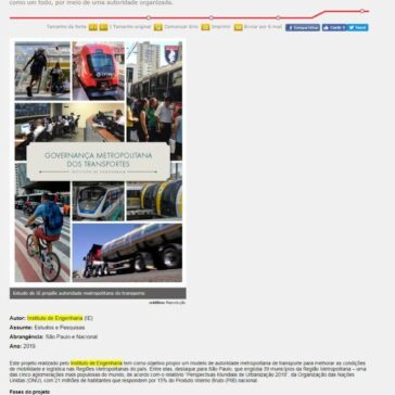 Governança Metropolitana dos Transportes (RMSP)- Mobilize