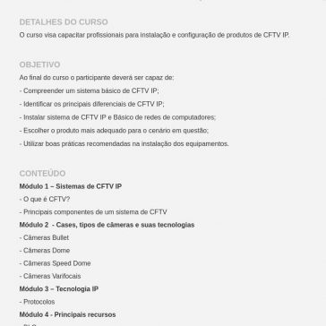 TREINAMENTO CFTV IP INICIANTES- Sympla