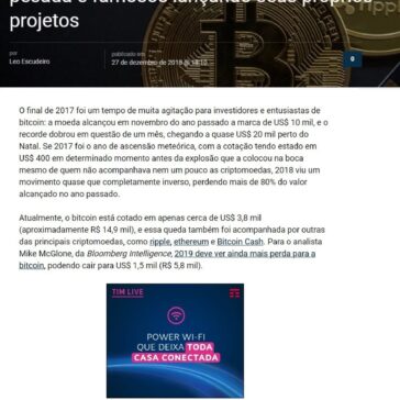 O 2018 das criptomoedas teve queda pesada e famosos lançando seus próprios projetos – Giz Modo