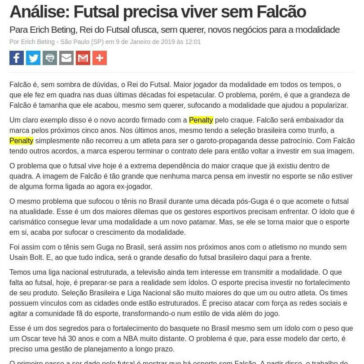Análise: Futsal precisa viver sem Falcão- Máquina do Esporte