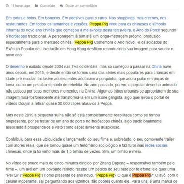 Peppa Pig bomba na China com a chegada do Ano do Porco – Sete Lagoas