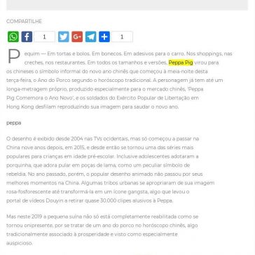 Peppa Pig bomba no Ano do Porco chinês e tem vídeo com mais de 1,5 bilhão de views – Só Fatos