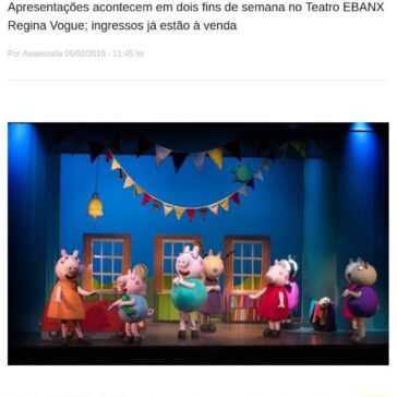 Peppa Pig chega a Curitiba com o espetáculo Brincando de Ser Grande – Click Paraná
