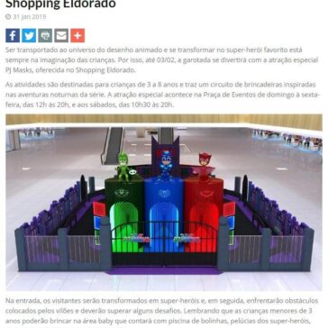Ambientação PJ Masks e brincadeiras gratuitas no Shopping Eldorado – EP Grupo