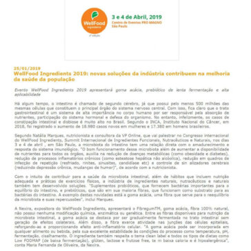 WellFood Ingredients 2019: Novas soluções da indústria contribuem na melhoria da saúde da população pelo cuidado da macrobiota intestinal – Feiras do Brasil