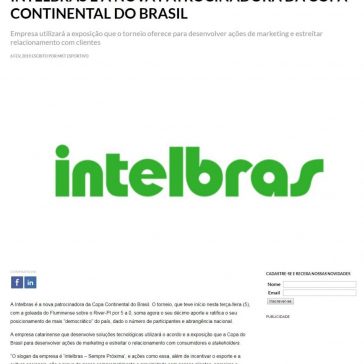 INTELBRAS É A NOVA PATROCINADORA DA COPA CONTINENTAL DO BRASIL- MKT Esportivo