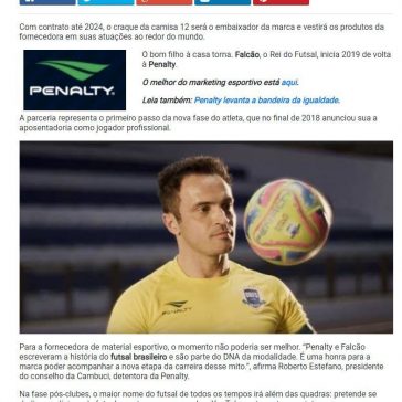 Rei do Futsal assina contrato com a Penalty -Promoview