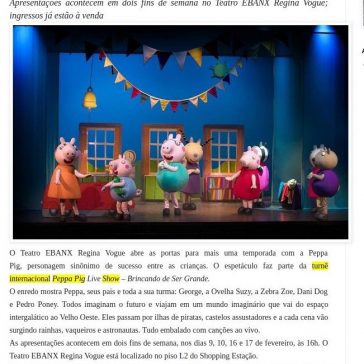 Peppa Pig chega a Curitiba com o espetáculo Brincando de Ser Grande Apresentações acontecem em do… – Curita Top