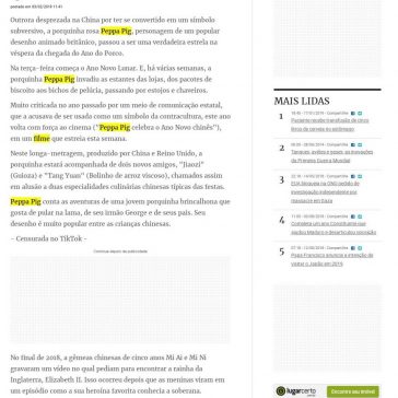 Peppa Pig, de símbolo subversivo a superestrela no Ano do Porco na China – Estado de Minas (Online)