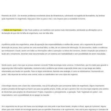 Vale e Brumadinho: prisão, sistemas e uso do blockchain -Channel 360