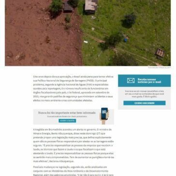 Lei de segurança de barragens do Brasil pode ser modificada para responsabilizar quem assina laudo- Gazeta do Povo (Online)