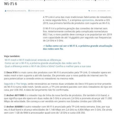 TP-Link anuncia seus primeiros roteadores com suporte ao Wi-Fi 6- Olhar Digital