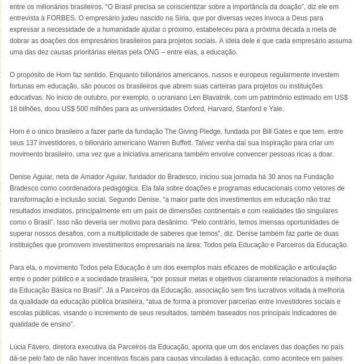 O Que Os Bilionários Brasileiros Fazem Pela Educação- Fusões & Aquisições