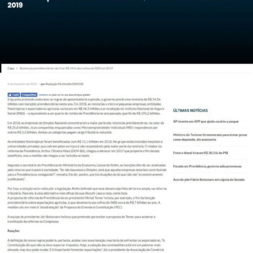 Renúncias previdenciárias vão tirar R$ 54 bi dos cofres do INSS em 2019- Portal Mandacaru