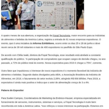 FISPAL Tecnologia 2019 já conta com mais de 60 novos expositores – Portal Radar