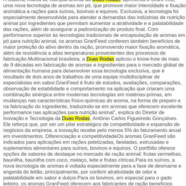 Nutrição animal: Statera lança tecnologia de aromas para rações – Rede Press
