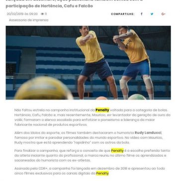 Bola é Penalty: Maurício do vôlei e Rudy Landucci encerram campanha da marca- JE Online