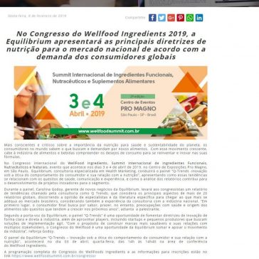 Wellfood Ingredients apresentará as principais diretrizes de nutrição para o mercado – Grupo Mais Food