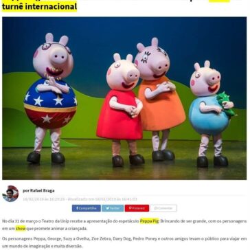 Peppa Pig e sua turma desembarcam em Brasília para show da turnê internacional – Curta Mais