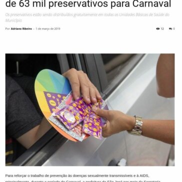 Prefeitura de São José distribui mais de 63 mil preservativos para Carnaval- Informe Online/SC