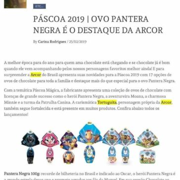 Páscoa 2019 | Ovo Pantera Negra é o destaque da Arcor – Não Sei Nada (Blog)