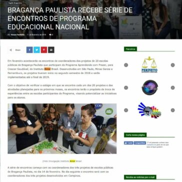 BRAGANÇA PAULISTA RECEBE SÉRIE DE ENCONTROS DE PROGRAMA EDUCACIONAL NACIONAL – Atibaia Connection