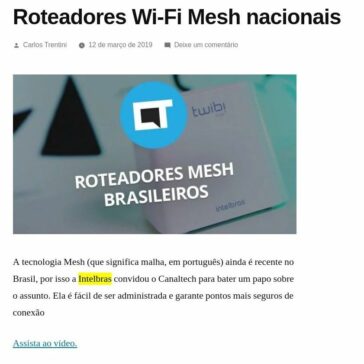 Roteadores Wi-Fi Mesh nacionais- Carlos Trentini