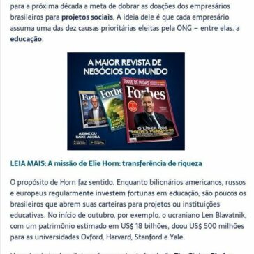 O que os bilionários brasileiros fazem pela educação- Forbes Brasil (IG)
