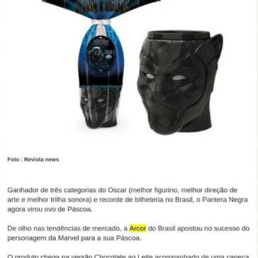 Arcor lança ovo de Páscoa Pantera Negra – Portal Gato Notícias