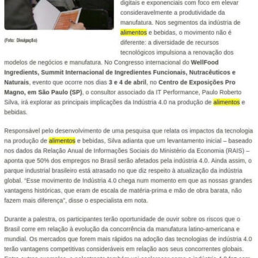 Indústria 4.0 desafia o desempenho do setor de alimentos e bebidas – CarneTec.com.br