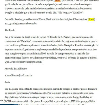 ‘Estadão’, 144 anos -O Estado de S. Paulo (Online)