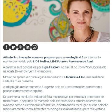 Ligia Fascioni palestra sobre indústria 4.0 em Florianópolis- Noticenter