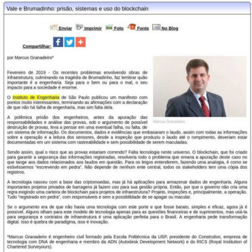 Vale e Brumadinho: prisão, sistemas e uso do blockchain -Difundir