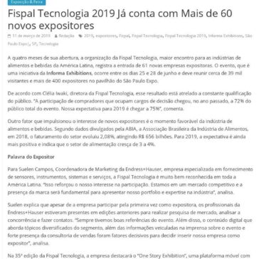 Fispal Tecnologia 2019 Já conta com Mais de 60 novos expositores – Jornal Joseense News