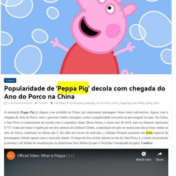 Popularidade de “Peppa Pig” decola com chegada do Ano do Porco na China – Ucsfm