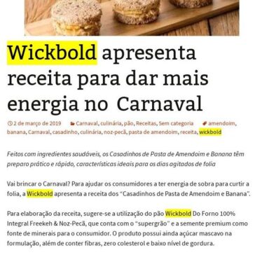 Wickbold apresenta receita para dar mais energia no Carnaval – Ederepente50
