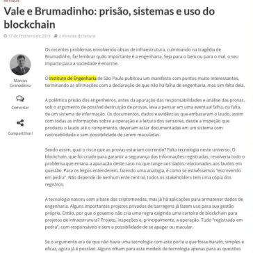 Vale e Brumadinho: prisão, sistemas e uso do blockchain- InforChannel